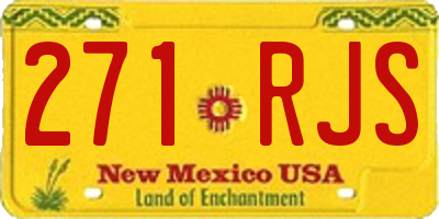 NM license plate 271RJS
