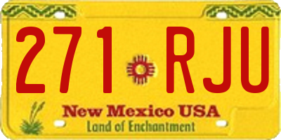 NM license plate 271RJU