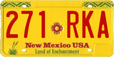 NM license plate 271RKA