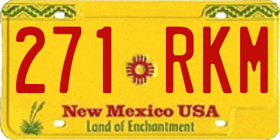 NM license plate 271RKM