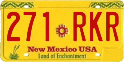 NM license plate 271RKR