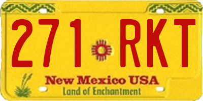 NM license plate 271RKT