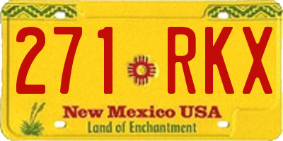 NM license plate 271RKX