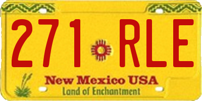 NM license plate 271RLE