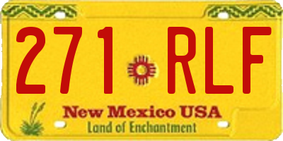 NM license plate 271RLF
