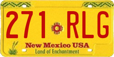 NM license plate 271RLG