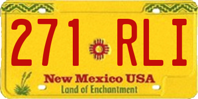 NM license plate 271RLI