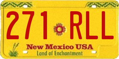 NM license plate 271RLL