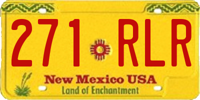 NM license plate 271RLR