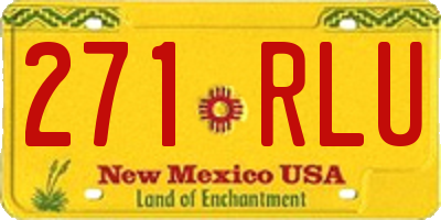 NM license plate 271RLU