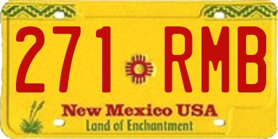 NM license plate 271RMB