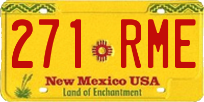NM license plate 271RME