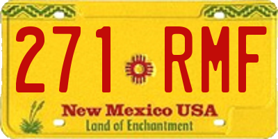 NM license plate 271RMF