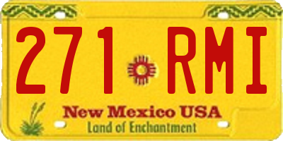 NM license plate 271RMI