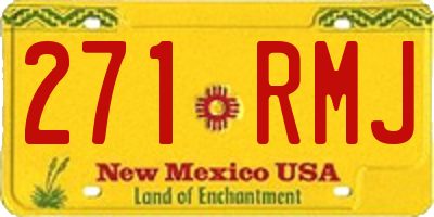 NM license plate 271RMJ