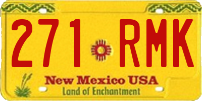 NM license plate 271RMK