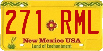 NM license plate 271RML