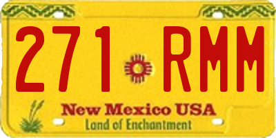 NM license plate 271RMM
