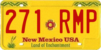 NM license plate 271RMP
