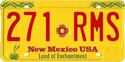 NM license plate 271RMS
