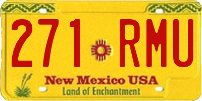 NM license plate 271RMU