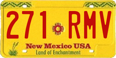 NM license plate 271RMV