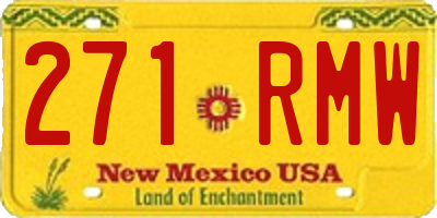 NM license plate 271RMW