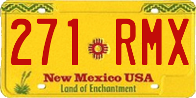 NM license plate 271RMX