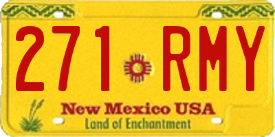 NM license plate 271RMY