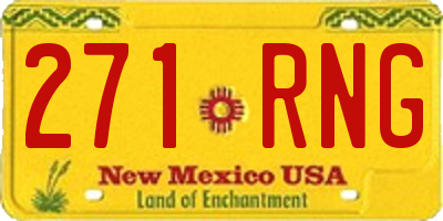 NM license plate 271RNG