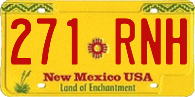 NM license plate 271RNH