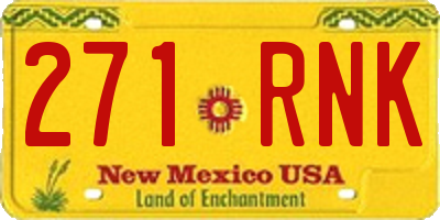 NM license plate 271RNK