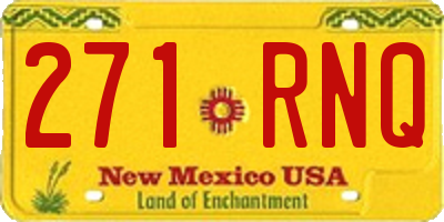 NM license plate 271RNQ