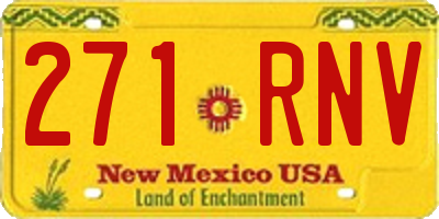 NM license plate 271RNV