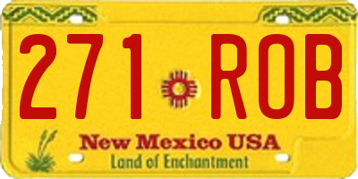 NM license plate 271ROB