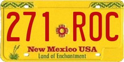 NM license plate 271ROC