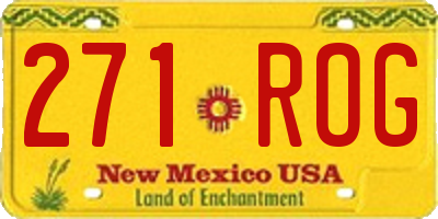 NM license plate 271ROG