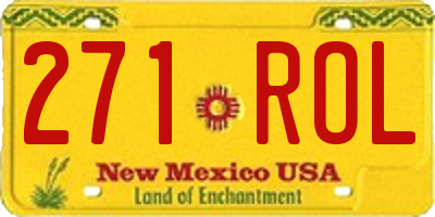 NM license plate 271ROL