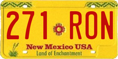 NM license plate 271RON