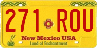 NM license plate 271ROU