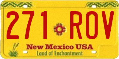 NM license plate 271ROV