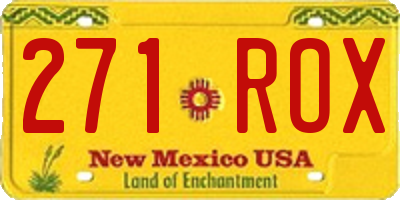 NM license plate 271ROX