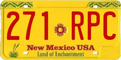 NM license plate 271RPC