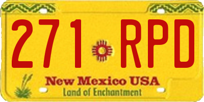NM license plate 271RPD