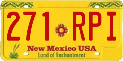 NM license plate 271RPI