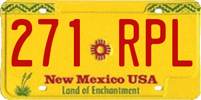 NM license plate 271RPL
