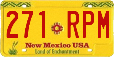 NM license plate 271RPM
