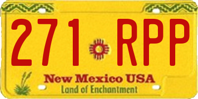 NM license plate 271RPP