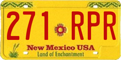 NM license plate 271RPR