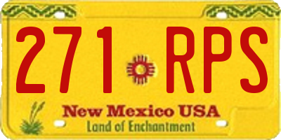 NM license plate 271RPS